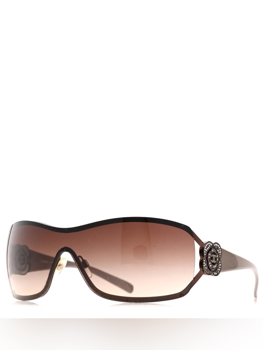 CHANEL Swarovski embellished Camellia gradient sunglasses